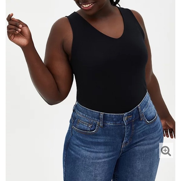 Torrid black V Neck tank top size 4X new - Picture 2 of 6